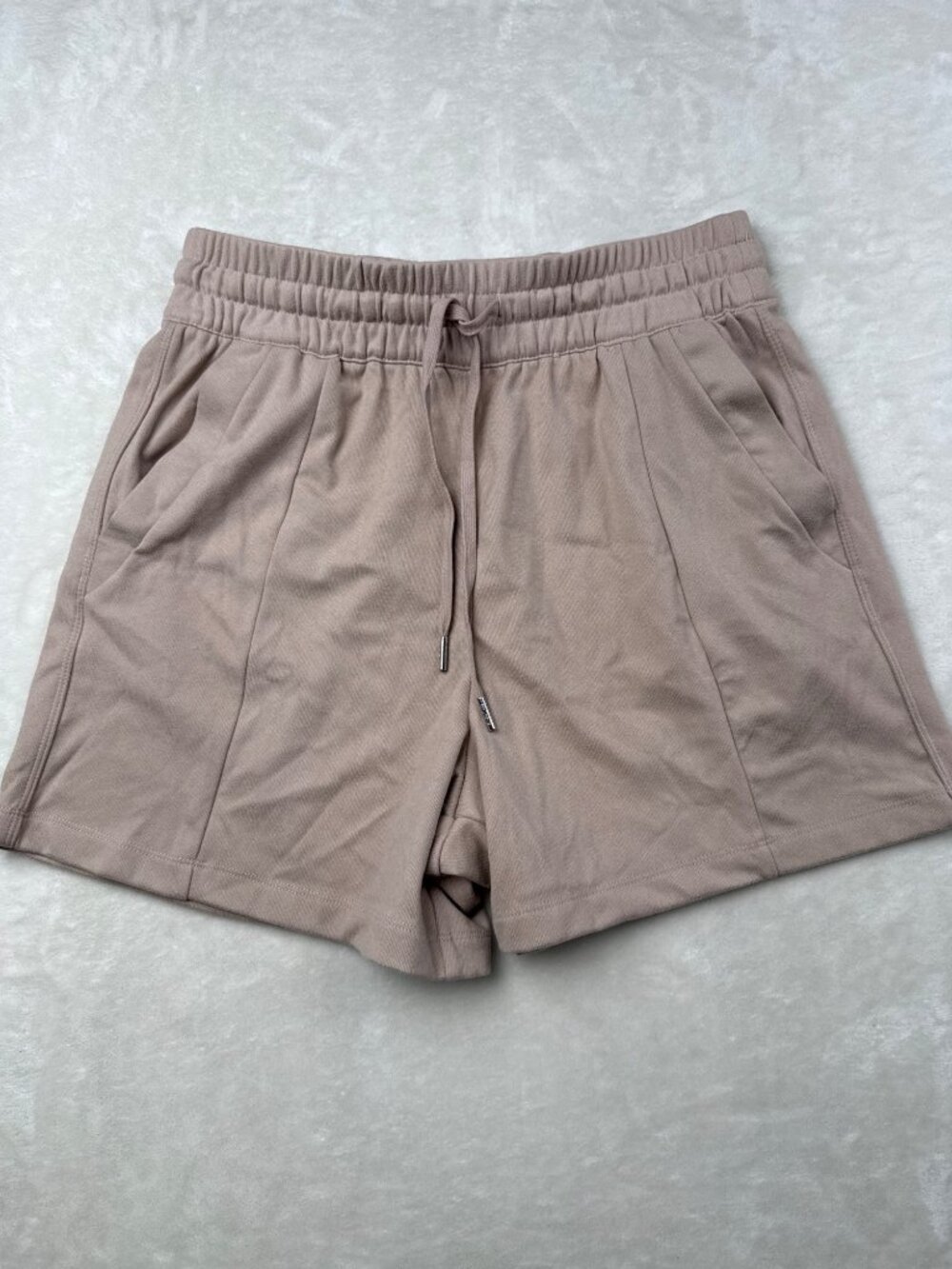 BCBG Womens Tan Elastic Waist Drawstring Shorts M